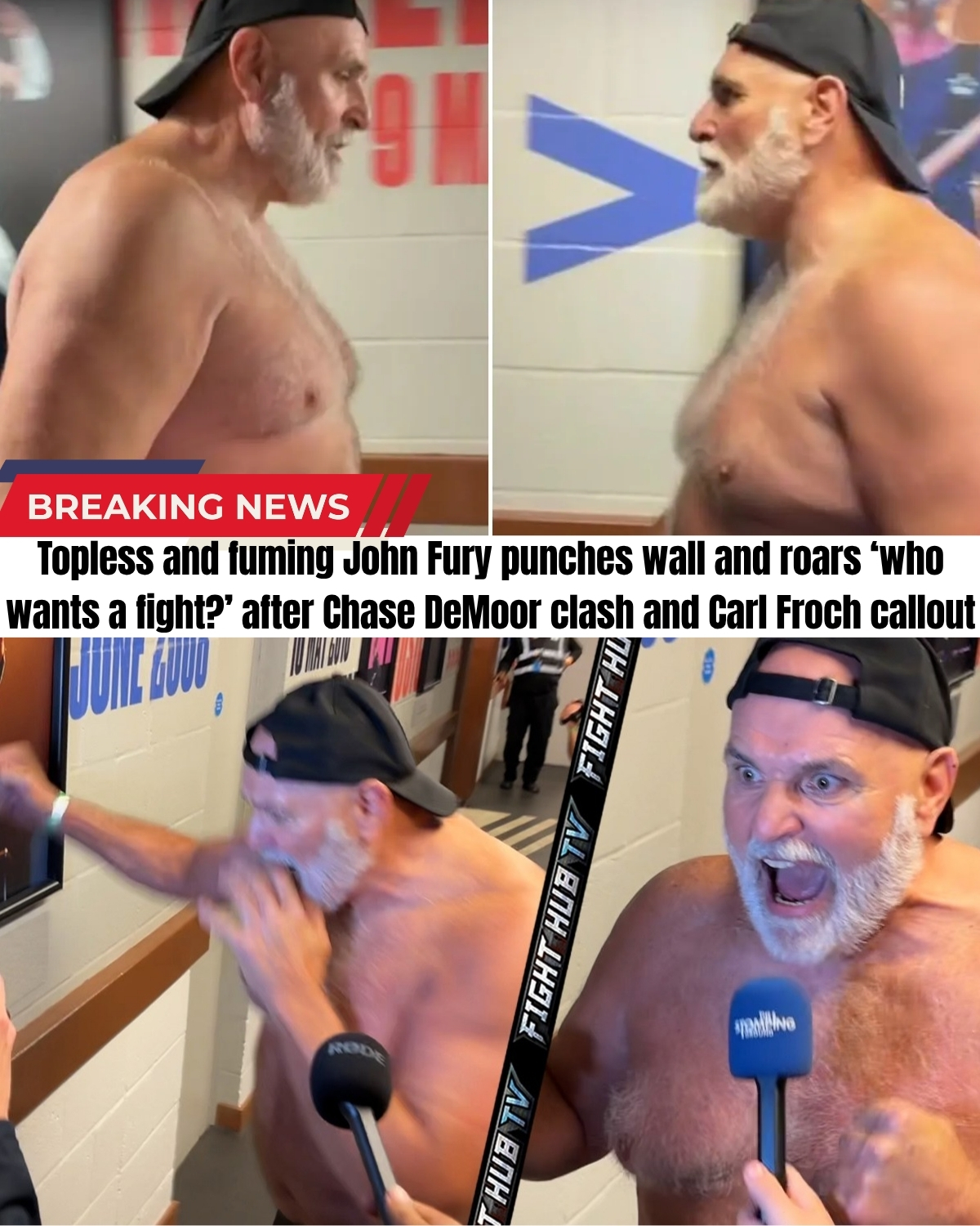 Tommy Fury secured the massive win against Eddie Hall, but the REAL violence exploded behind the scenes! 😱 Big John Fury completely lost his mind, punching walls and hunting down his biggest rival in a blind rage!