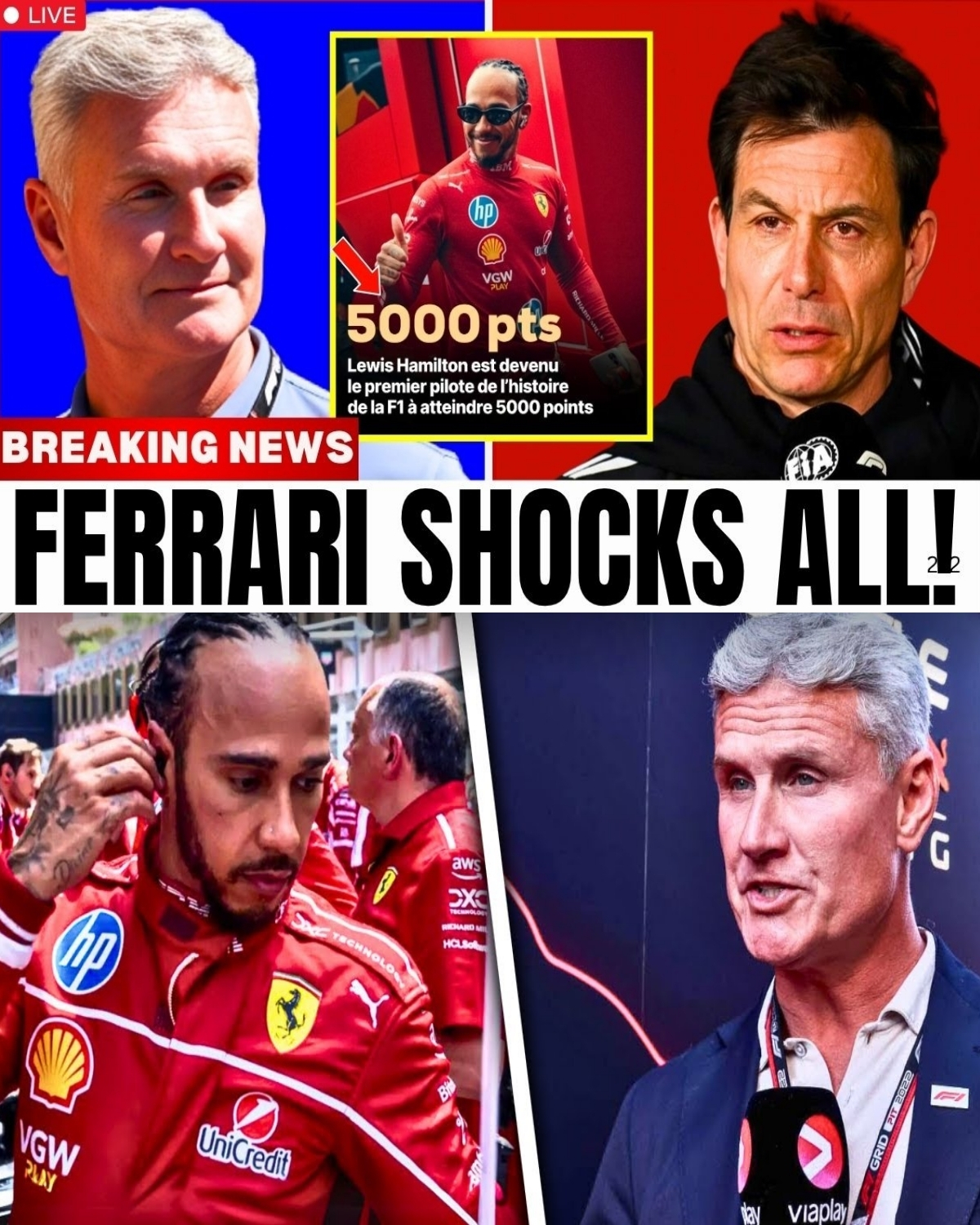 David Coulthard just broke his silence, and Mercedes should be ABSOLUTELY PANICKING! 😱🏎️💨 Lewis Hamilton is officially BACK to his lethal best, but that's not even the scariest part! 🤯 Ferrari is unleashing a MONSTER engine upgrade this weekend in Austria to destroy their massive 45-horsepower deficit!