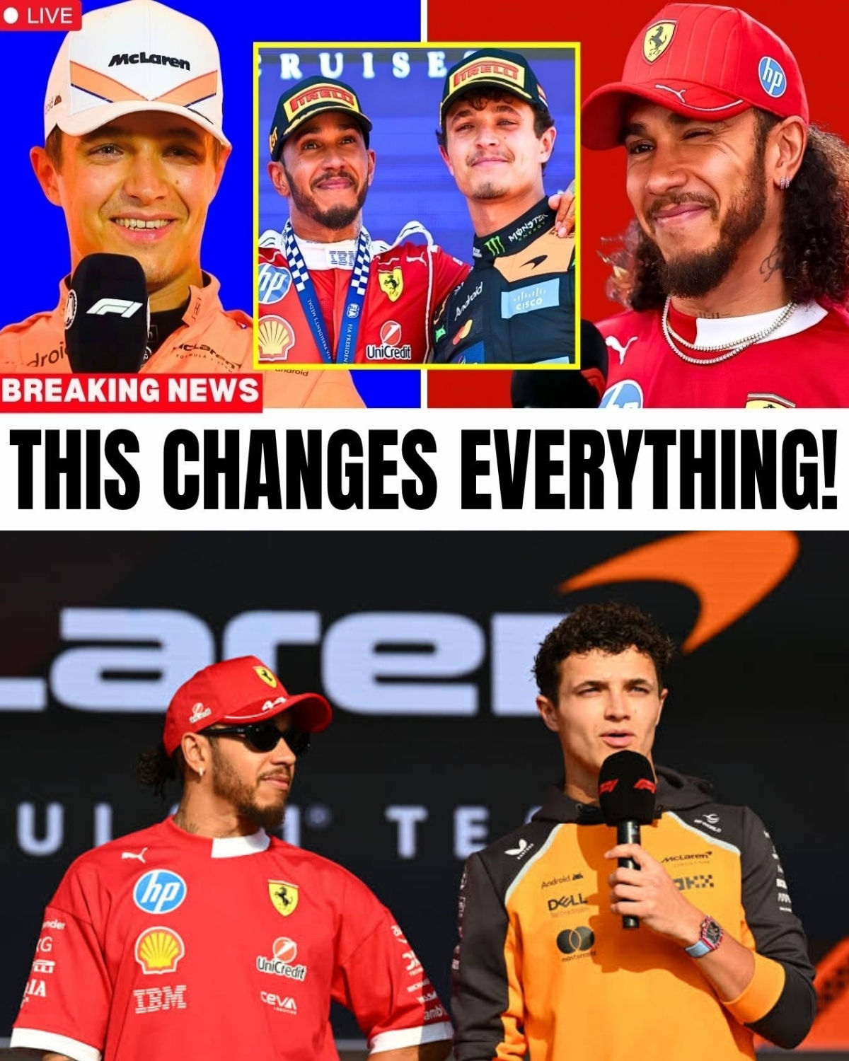 Lando Norris just dropped a MASSIVE truth bomb about Lewis Hamilton's shocking Ferrari comeback! 🤯🏎️💨 Data reveals Lewis wasn't just fast; he was doing something absolutely TERRIFYING through the corners that Mercedes couldn't match!