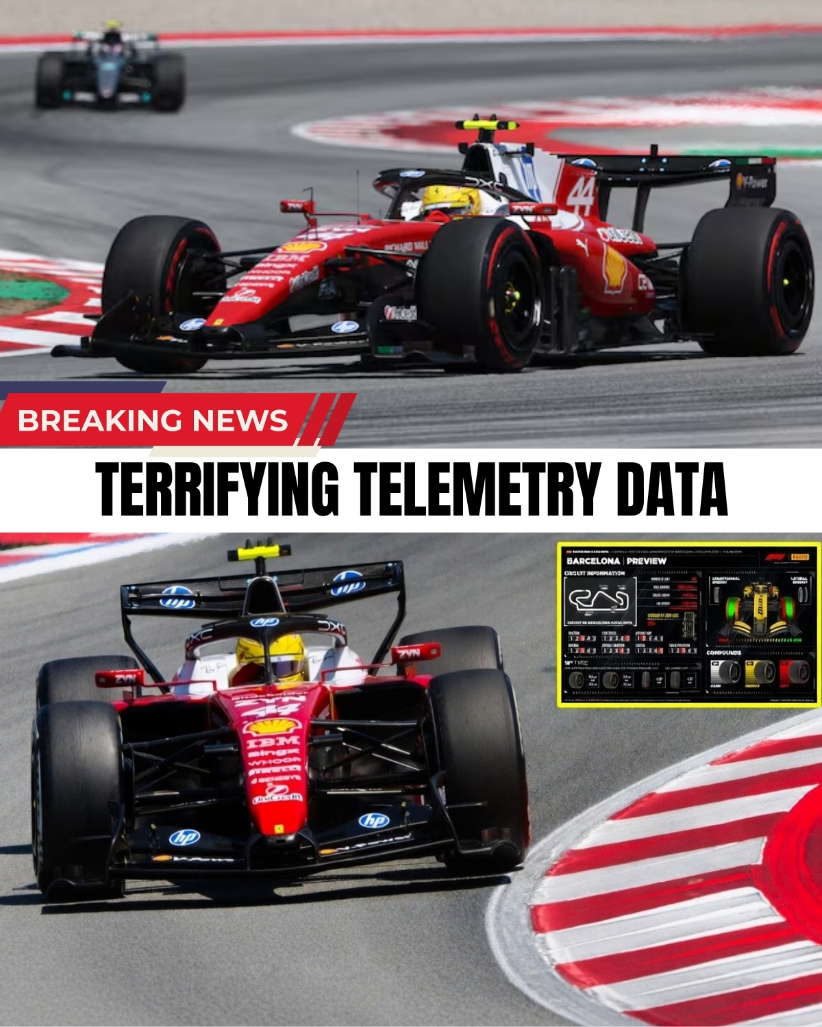 Toto Wolff is officially terrified! 😱🏎️💨 Secret telemetry data from Spain just leaked, and the truth about Lewis Hamilton's Ferrari is sending absolute SHOCKWAVES through the grid! 🤯 Mercedes thought they had the edge, but Ferrari just unleashed a terrifying new advantage in the corners.