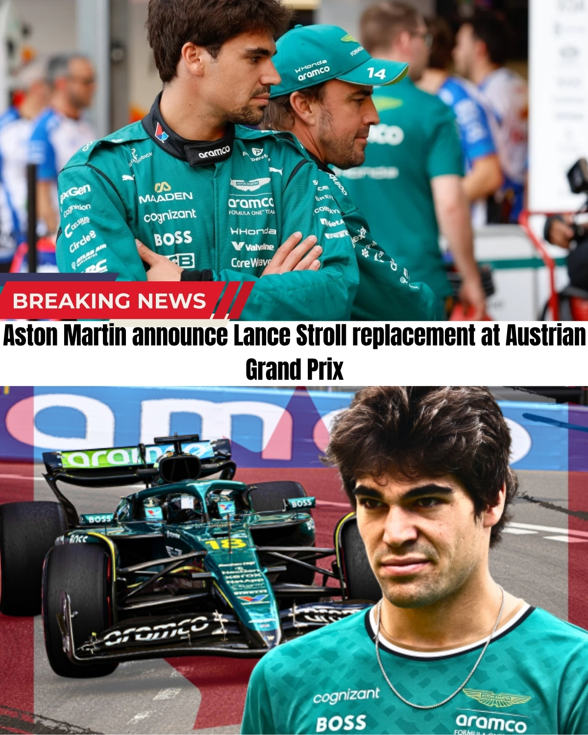 Is this the end for Lance Stroll?! 😱🏎️💨 After a completely MISERABLE start to the 2026 season with ZERO points, Aston Martin just officially confirmed they are REPLACING him at the upcoming Austrian Grand Prix!