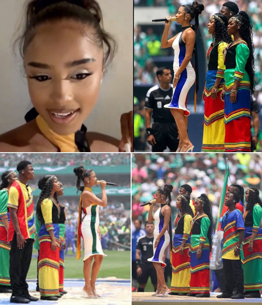 Tyla Frustrated That TV Crew Didn't Capture Her Dress While She Sang the National Anthem at the FIFA World Cup! 🎤
