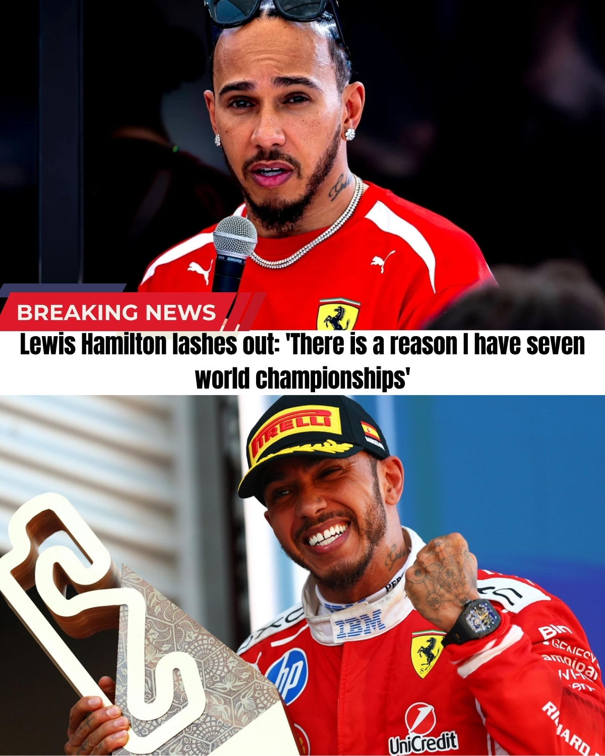 But after a STUNNING victory in Barcelona, a 41-year-old Lewis Hamilton just unleashed a BRUTAL reality check on his critics and fellow drivers! 🏎️🔥 Dropping absolute FIRE in the post-race interview, Hamilton called out his rivals in the paddock with a savage reminder of exactly who he is...