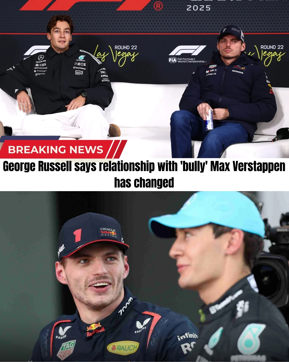Remember when George Russell called Max Verstappen a "bully" after those brutal crashes?! 💥🏎️ Everyone thought the hatred between these superstars would last forever... 🤬 But Russell just broke his silence in a bombshell new interview, and his sudden confession changes EVERYTHING!