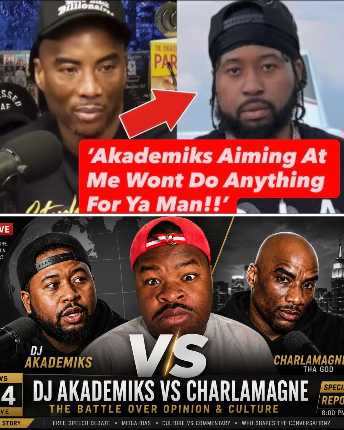 Charlamagne SCARY WARNING To DJ Akademiks &amp; EXPOSES AkademiksTV PANICKING