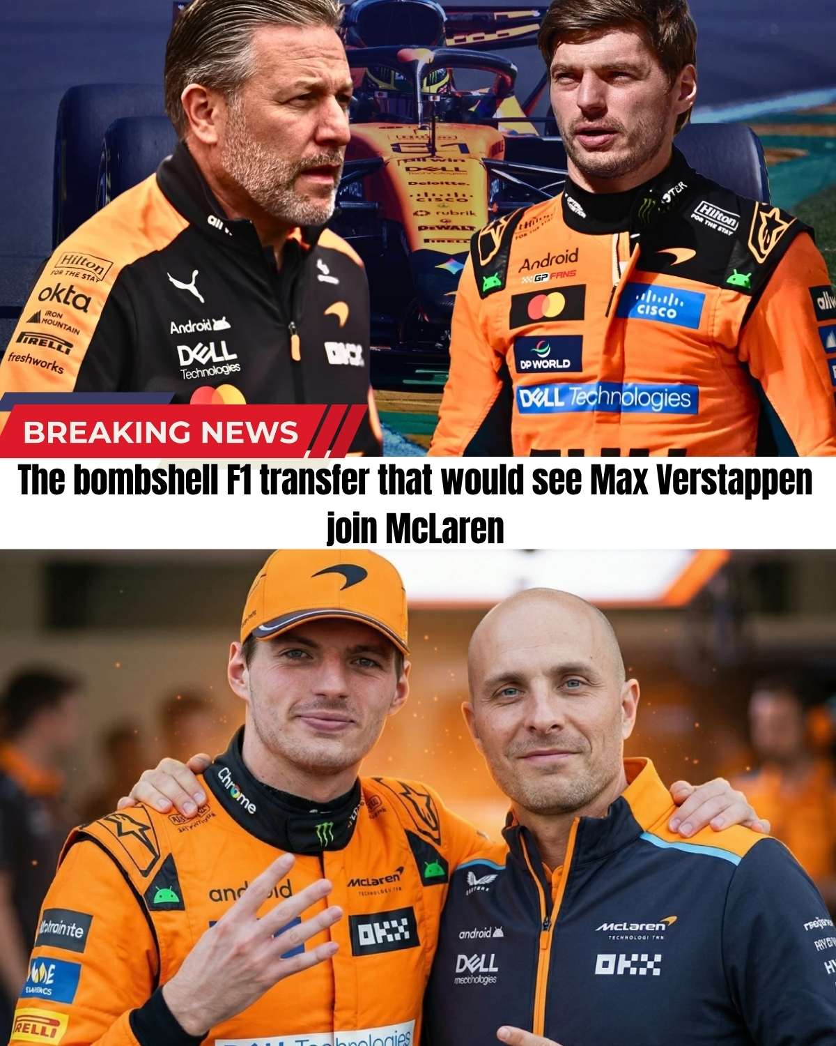 The paddock is in absolute MELTDOWN! ๐ฑ Trapped in P7 with a failing Red Bull, Max Verstappen is reportedly negotiating a mind-blowing escape plan to Wokingโsending Oscar Piastri the other way!