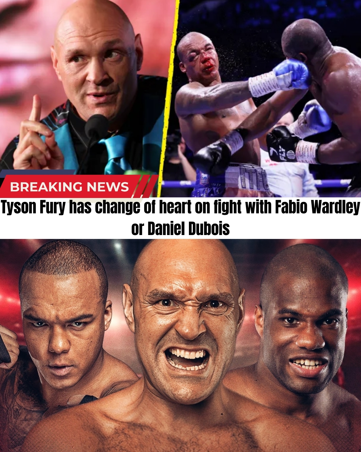 The heavyweight division has just been hit by an absolute verbal execution! ๐ฅ “Gypsy King” Tyson Fury completely destroyed Daniel Dubois and Fabio Wardley, officially killing off any chance of a future mega-fight!