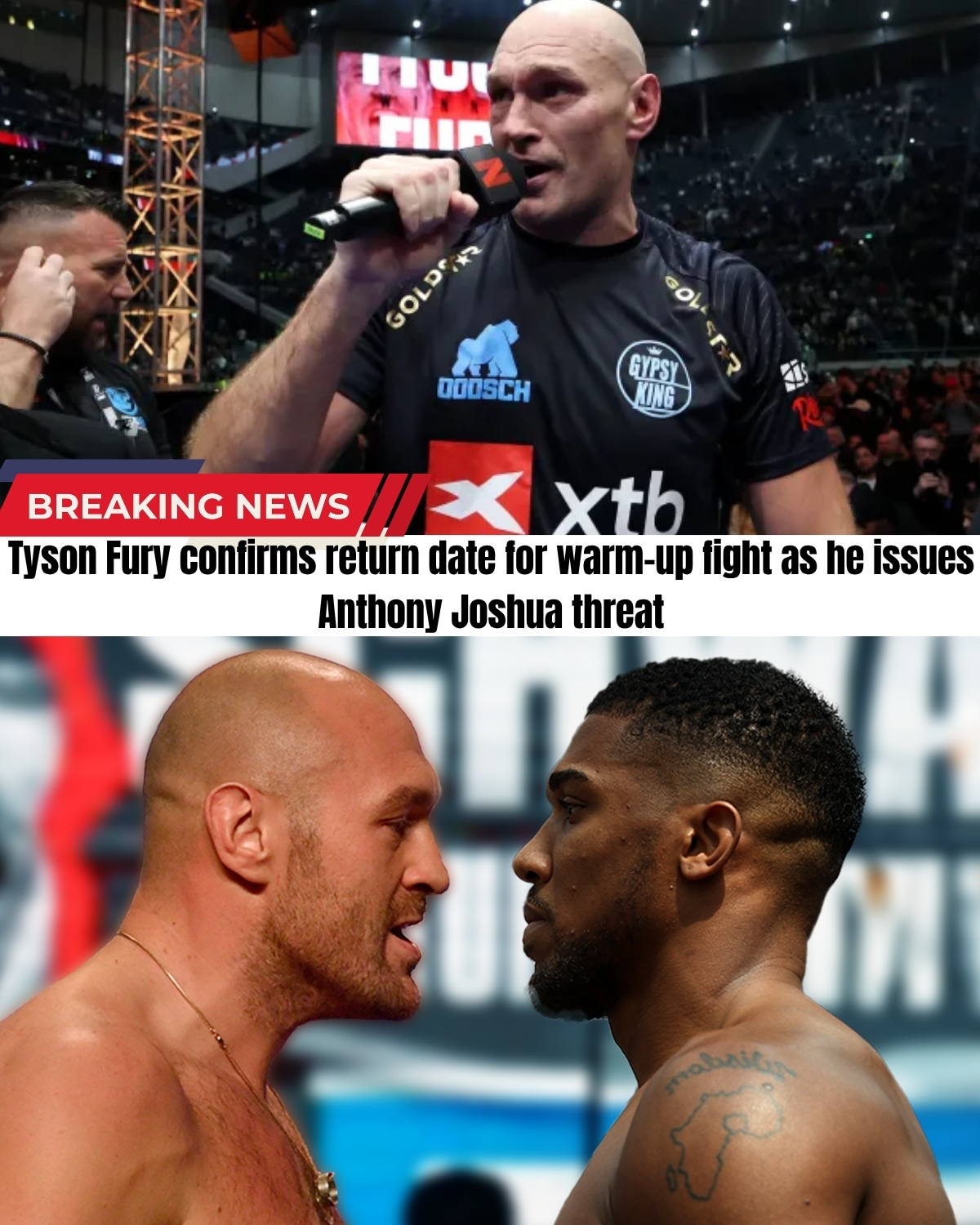The Anthony Joshua mega-fight is in EXTREME jeopardy! ๐ฑ Tyson Fury just confirmed a high-risk warm-up fight for this August, and his brutal confession is sending shockwaves through the boxing world.