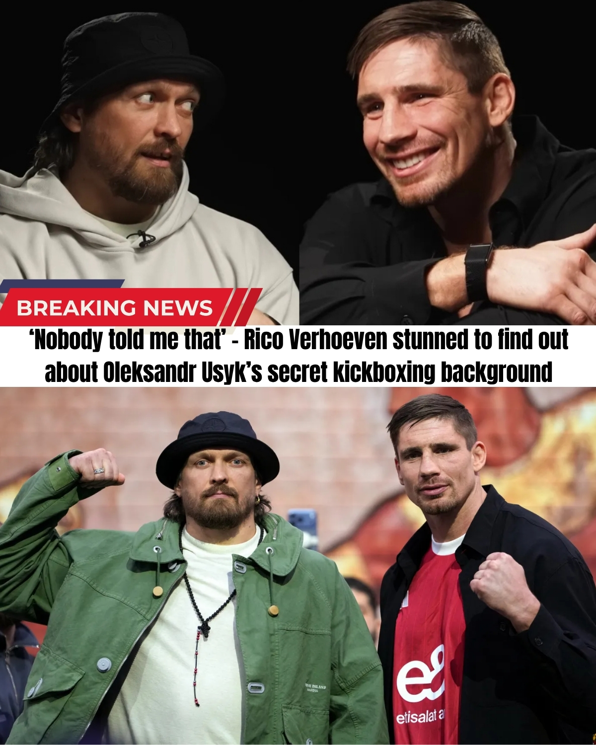 The Giza Pyramids mega-fight just exploded! ๐ฑ Rico Verhoeven thought he had the ultimate surprise weapon as an undefeated kickboxer, but Oleksandr Usyk just shattered his confidence live on DAZN!