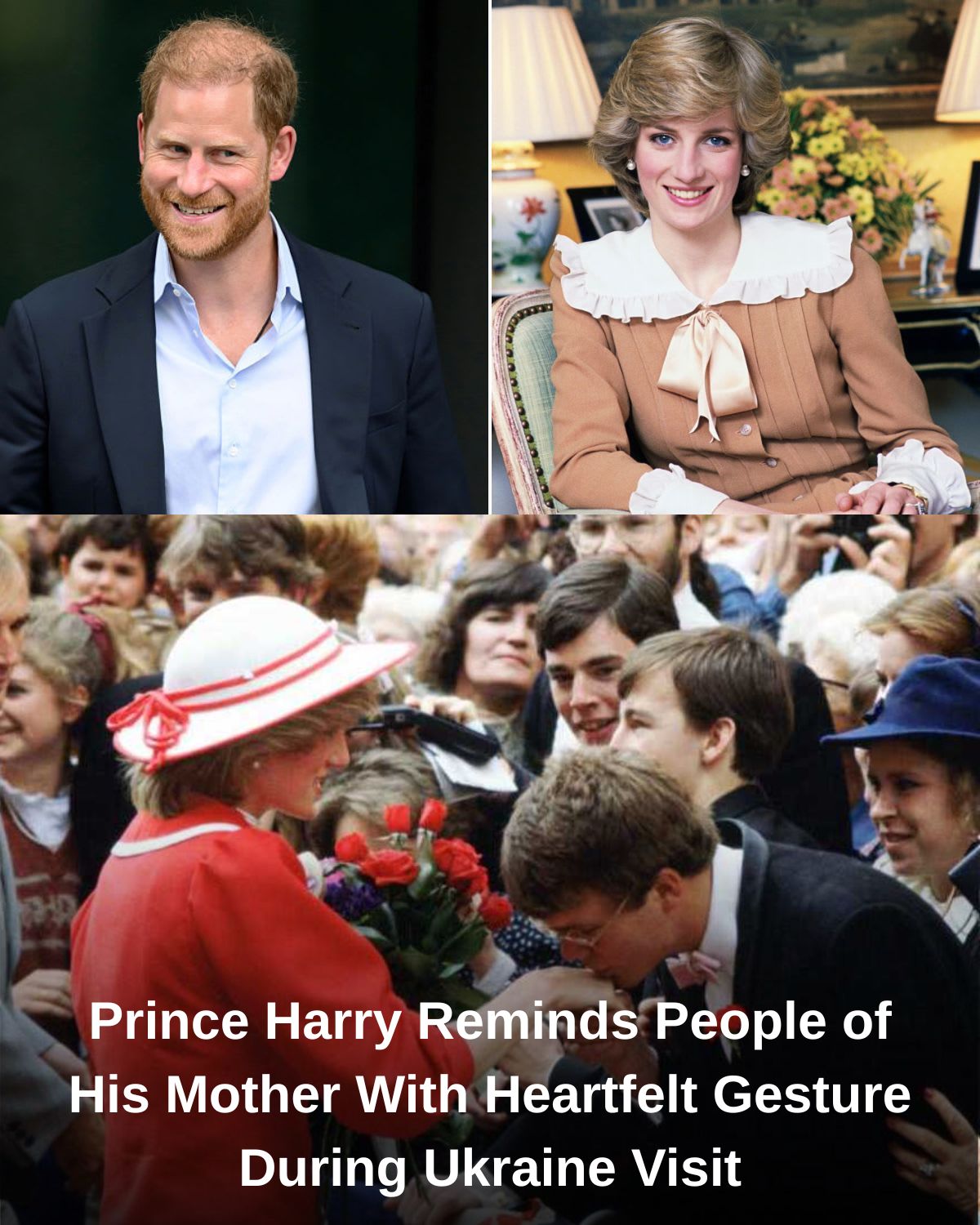 Prince Harry Reminds People of His Mother With Heartfelt Gesture During Ukraine Visit
