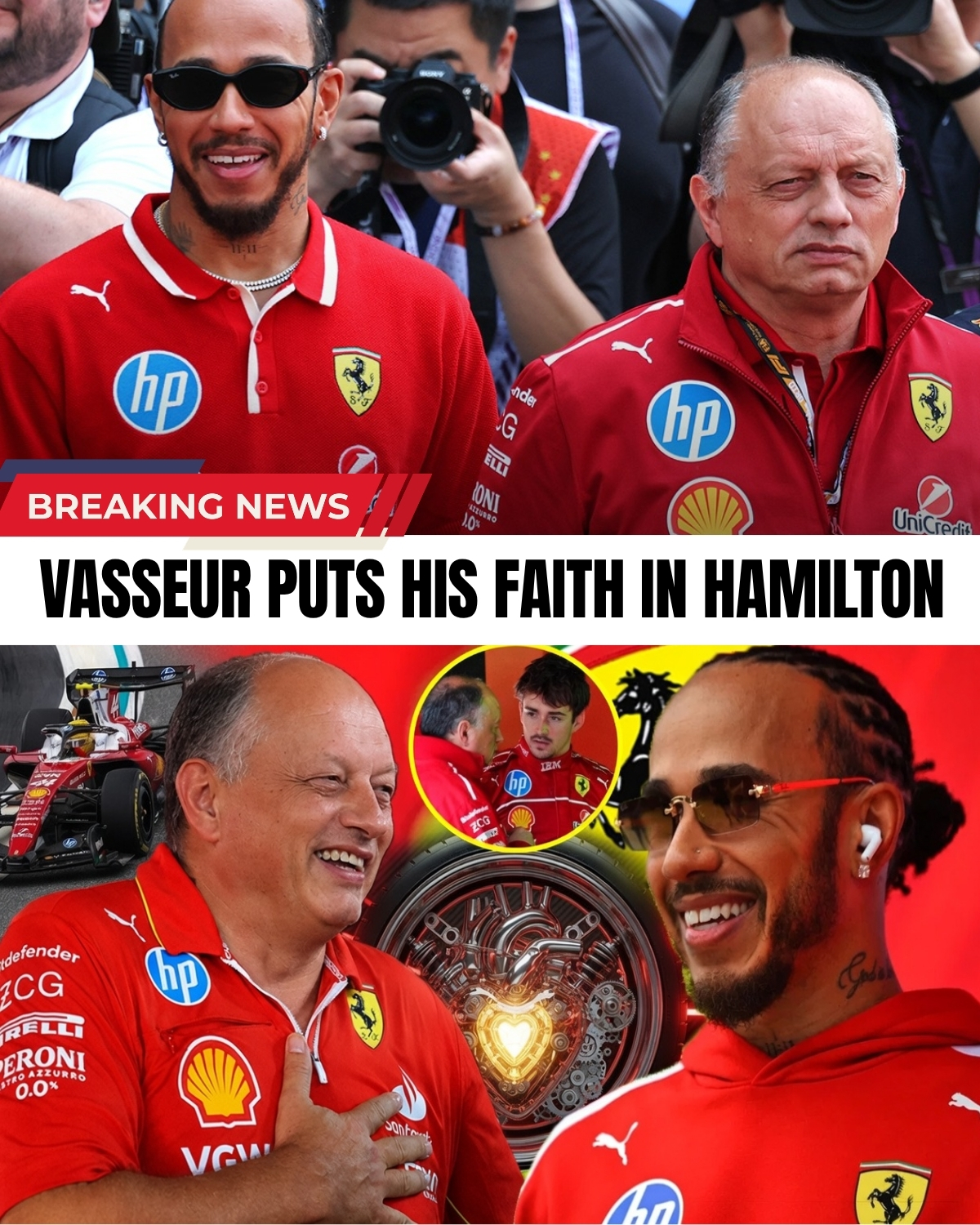 The F1 paddock is in absolute SHOCK! 😱 Ferrari boss Fred Vasseur just made a ruthless decision that changes EVERYTHING. Reports reveal the new SF26 is secretly being custom-built for Lewis Hamilton’s driving style, leaving former “golden boy” Charles Leclerc out in the cold!