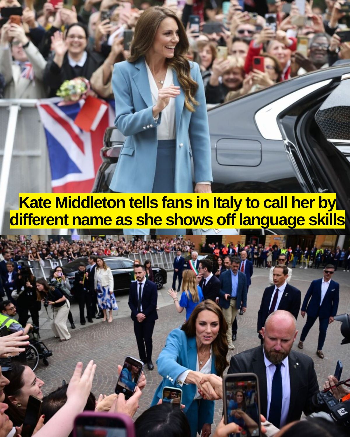 Kate Middleton tells fans in Italy to call her by different name as she shows off language skills