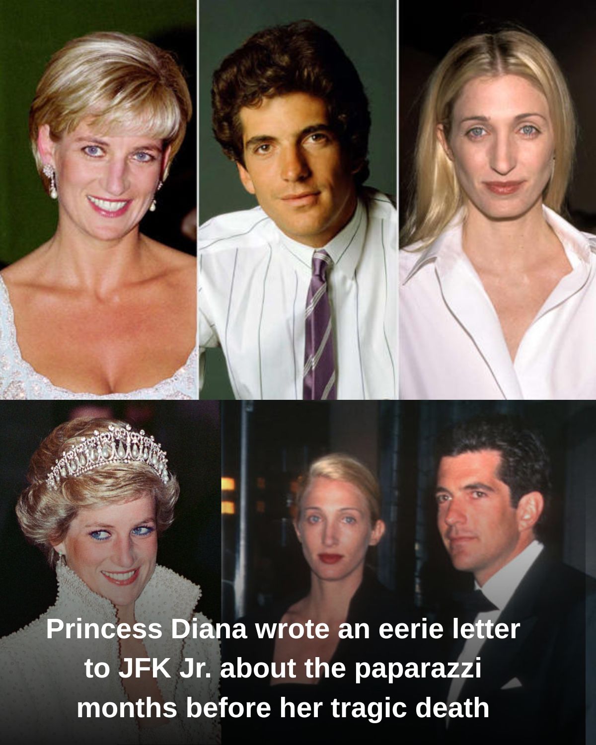 Princess Diana wrote an eerie letter to JFK Jr. about the paparazzi months before her tragic death