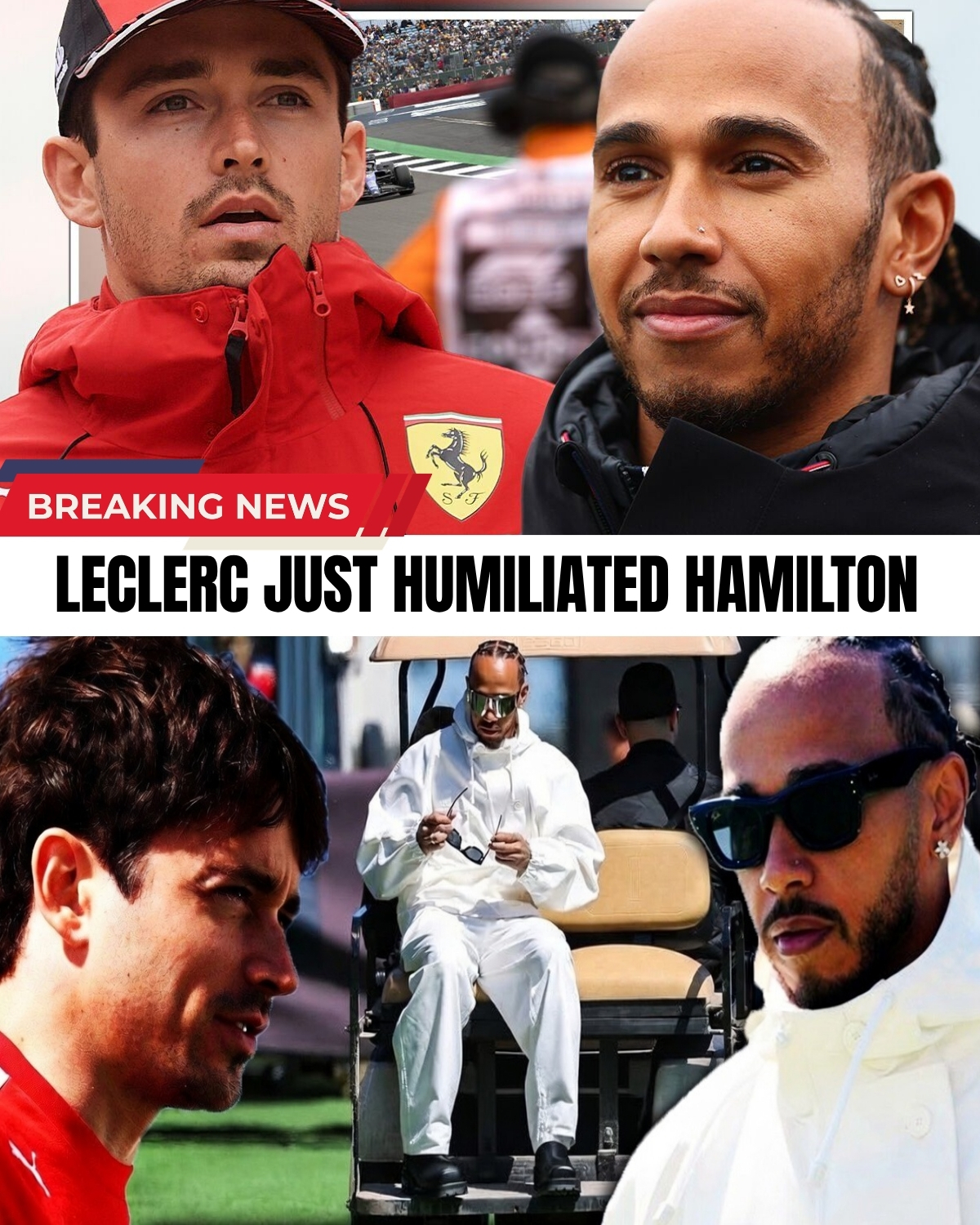 The “Messiah” is falling apart! ๐ฑ Instead of saving Maranello, Lewis Hamilton is getting completely destroyed by Charles Leclerc. Now, Italian insider Davide Valsecchi just dropped a brutal truth bomb about Hamilton’s age and a shocking historical curse…