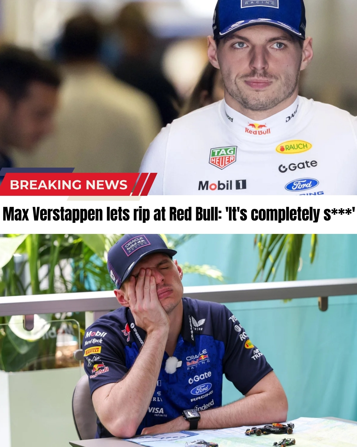 The F1 world is stunned! 😱 Trapped in 6th place and outpaced by his own teammate, Max Verstappen just exploded on the Red Bull radio! 📉 The 4-time champ screamed about his speed, claiming his car felt exactly like “driving on ice!”