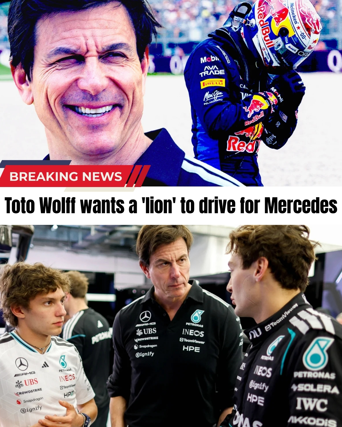The fierce rivalry between George Russell and Kimi Antonelli is officially OUT OF CONTROL! ๐คฏ After a furious radio screaming match over a track collision, Mercedes boss Toto Wolff had to aggressively intervene.