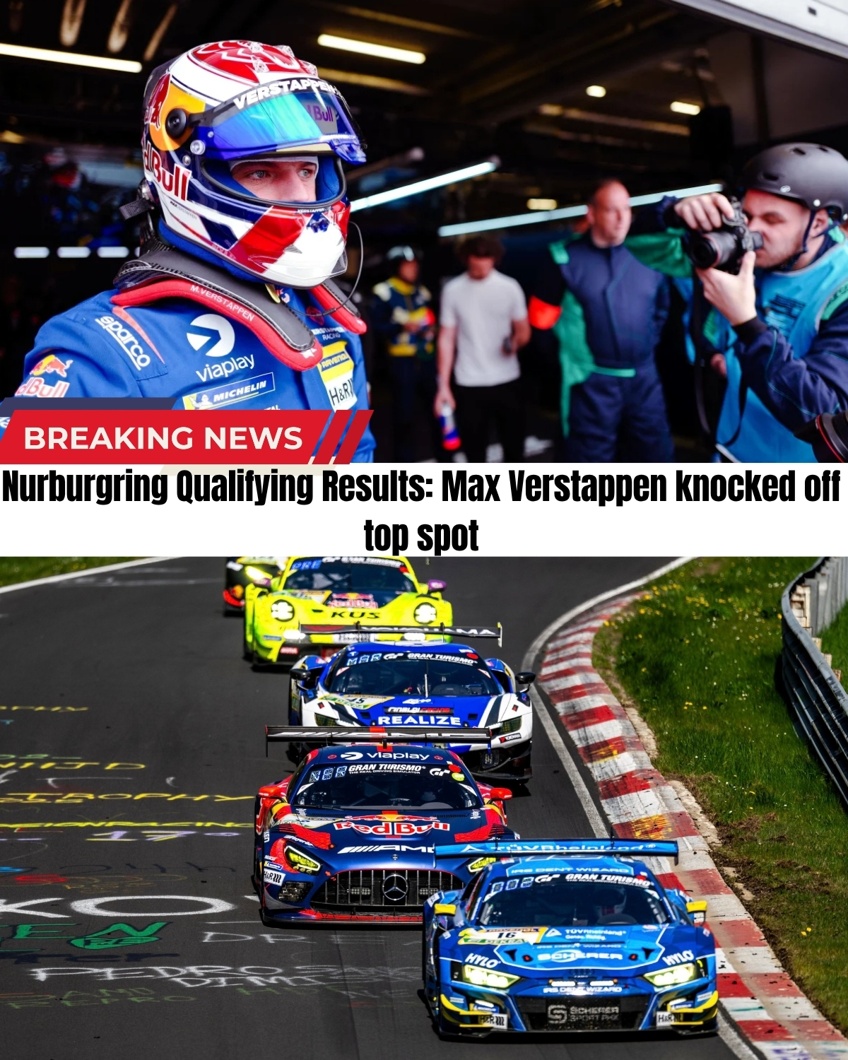 The “Green Hell” just gave Max Verstappen a brutal welcome! ๐ฑ While the 4x F1 Champ was hunting for P1, a terrifying fireball explosion rocked the Schumacher S, sending drivers scrambling for their lives!