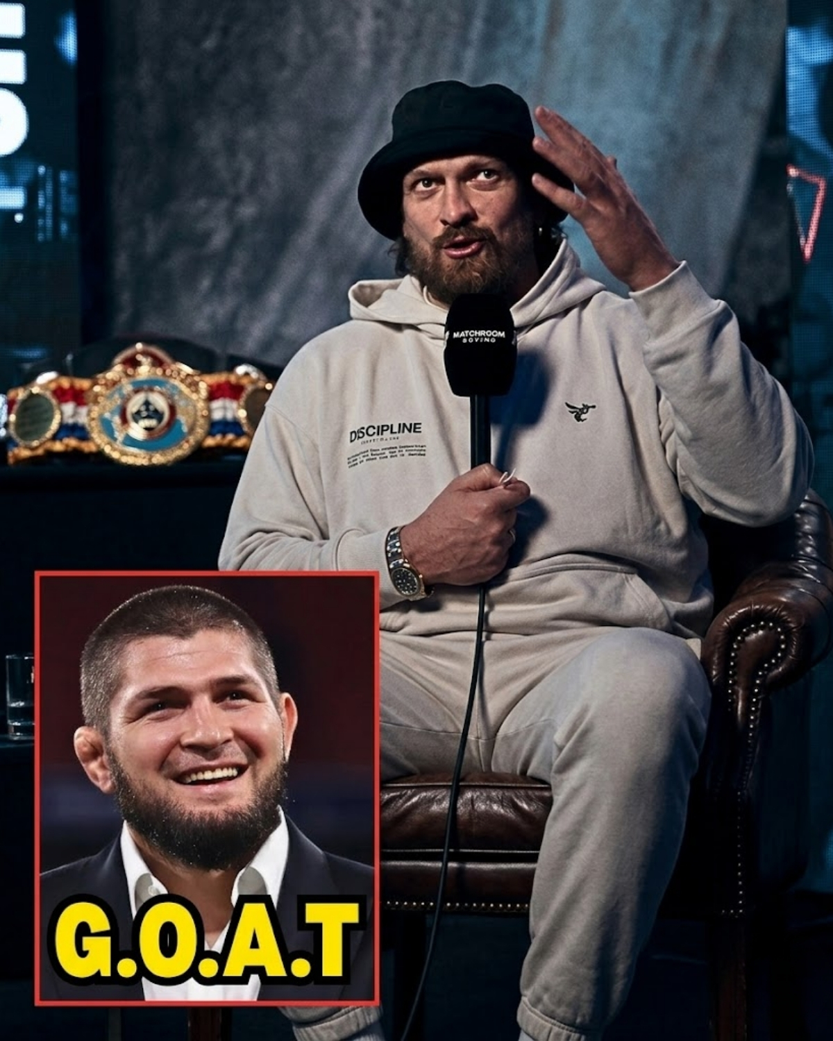 The debate is officially OVER! ๐ฑ Heavyweight king Oleksandr Usyk just went live and unequivocally named Khabib Nurmagomedov as the absolute Greatest of All Time!