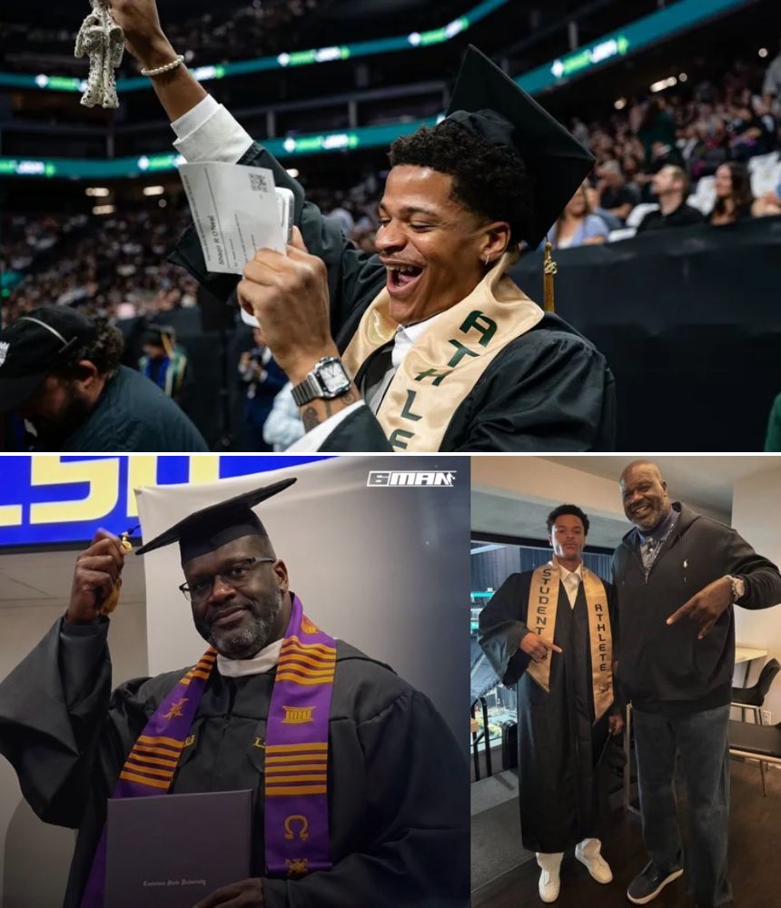 Shaq Celebrates Son Shaqir’s College Graduation Just a Week After His Own! 🎓