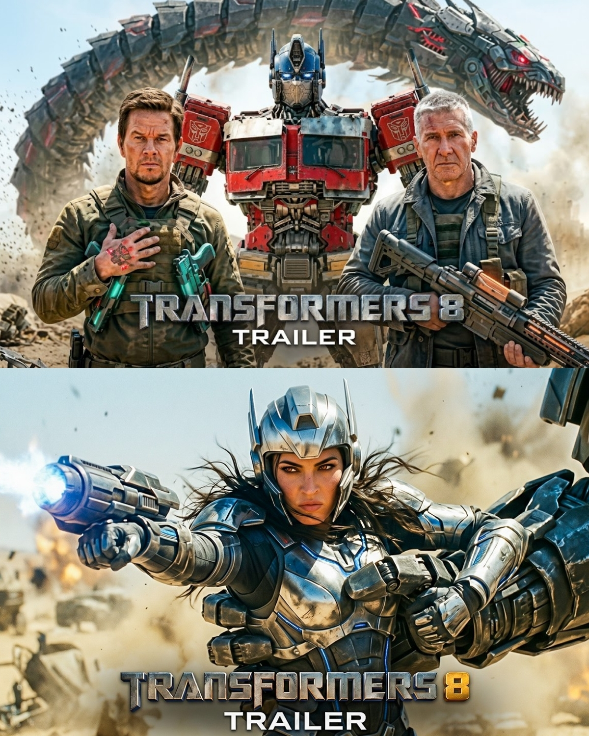 ยกParen todo! Se acaba de lanzar el trรกiler conceptual de “Transformers 8” y el mundo estรก en shock. No es solo el regreso de los Autobots, ยกes el regreso de las leyendas! Mark Wahlberg y Megan Fox vuelven a la franquicia para salvar el destino de la Tierra una vez mรกs.