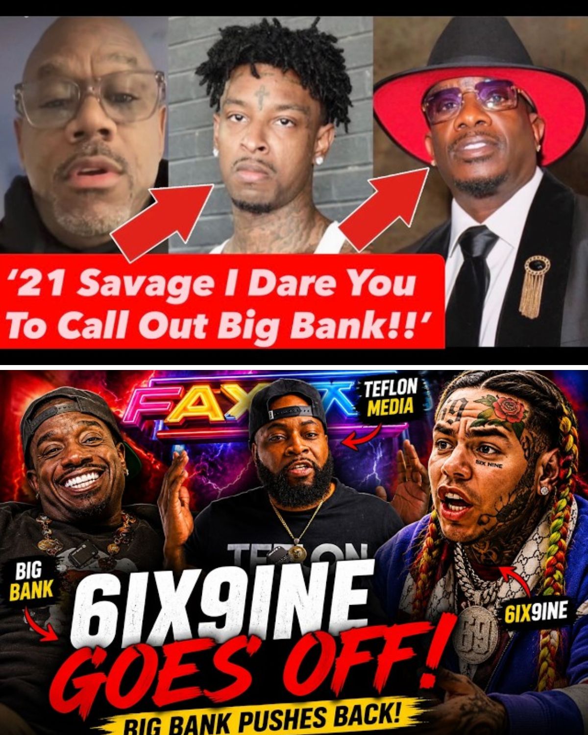 Wack 100 GOES OFF On 21 SAVAGE Over Big Bank Interviewing 6ix9ine HYPOCRISY