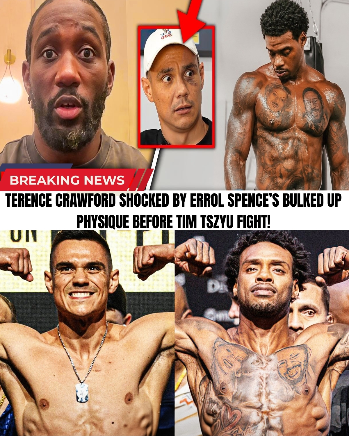 The boxing world has just been driven into a absolute frenzy! 🥊 Errol Spence has completely broken the internet after leaking footage of a terrifying, monster physical transformation ahead of his war with Tim Tszyu!