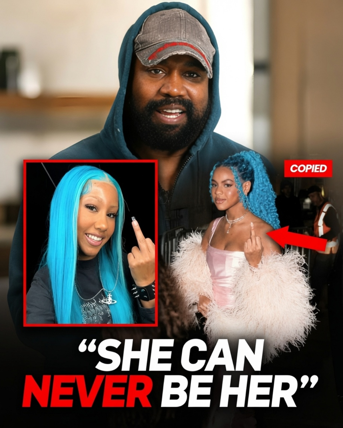 The internet has completely exploded after Kanye West took to social media with a shocking, cringeworthy post directly pitting his daughter, North West, against Beyoncé and Jay-Z’s daughter, Blue Ivy Carter! 👑❌ Insiders reveal that Kanye is being accused of using innocent children as pawns in a desperate bid to dominate the spotlight!